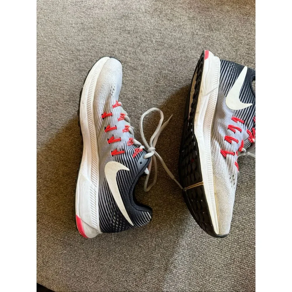 Nike Zoom Pegasus 33 Women’s Running Shoes Gray Pink Sneakers Size 8.5